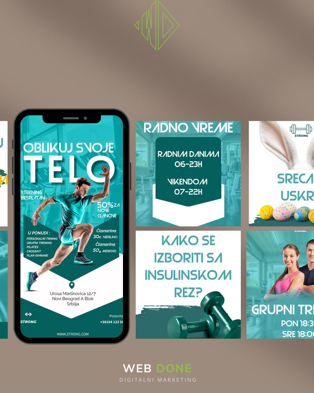 teretana odrzavanje drustvenih mreza